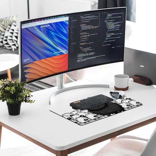 Cartoon Black White Sheep Desk Pad Large Protector miniatura 6