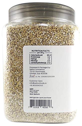 Image of Sattvic Foods Steel Cut Oats (1.5 kg) Scottish Oatmeal, Wholesome Breakfast Cereal - Gluten-Free & NON-GMO | High in Dietary Fibre & Protein | Make Porridge, Baked Goodies (Pack of 2)