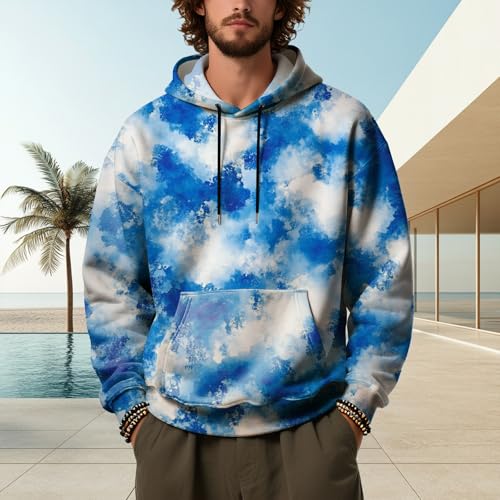 Western American Flag Hoodies for Men Camo Tie-dye Printed Sweatshirts Fall Casual Fashion Pullover Tops with Pocket2