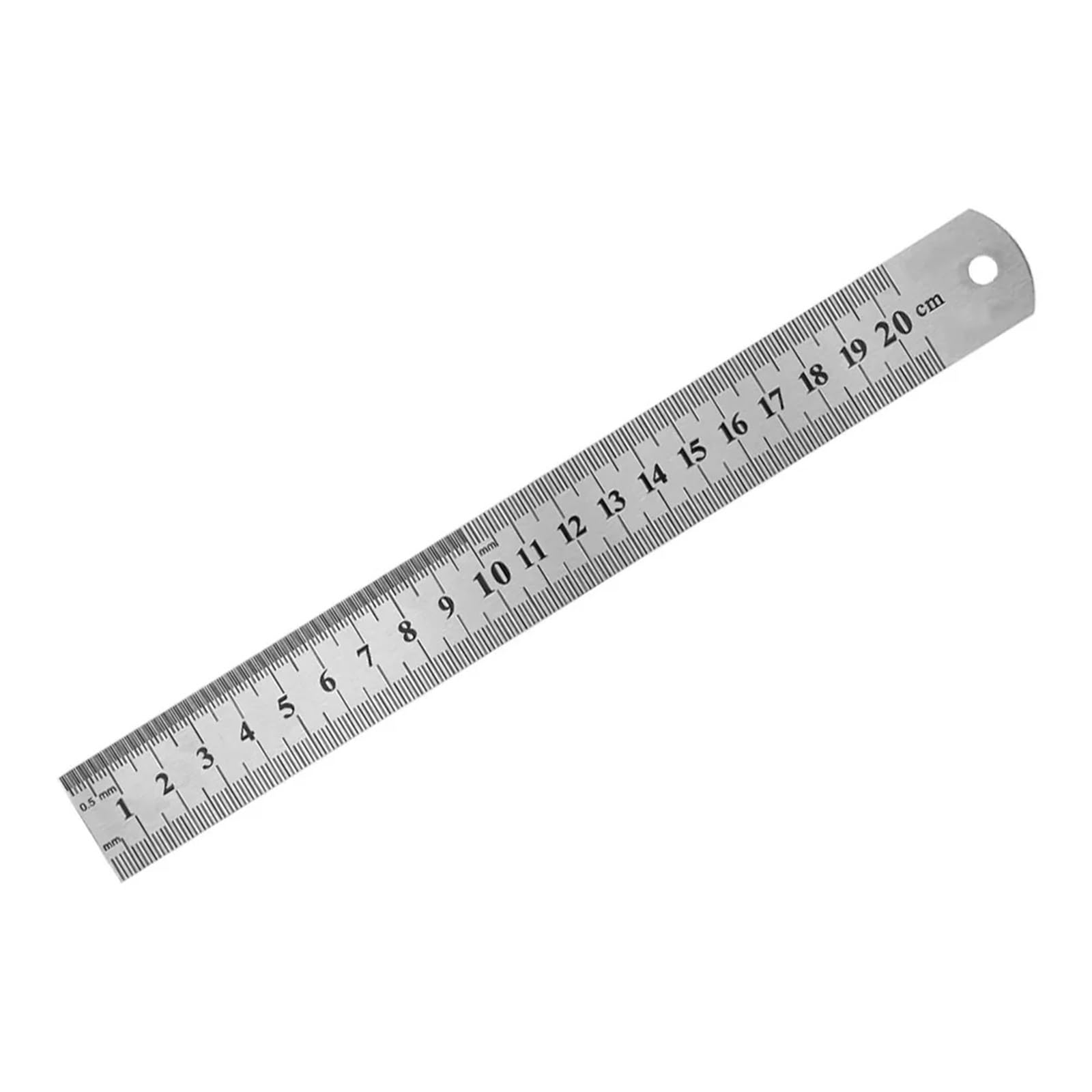 Steel Ruler 15cm/20cm/30cm/40cm/50cm Metal Ruler Stainless Steel Straight Measuring Precision Double Sided Measure Tool(20CM)
