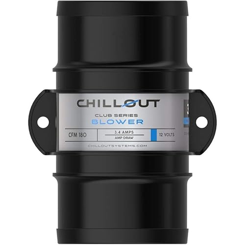Club Series Lightweight 3" in-Line Air Blower, 12V 180 CFM for Automotive Racing, Engine, Cabin Cooling, Bilges, Galleys and Heads Ventilation