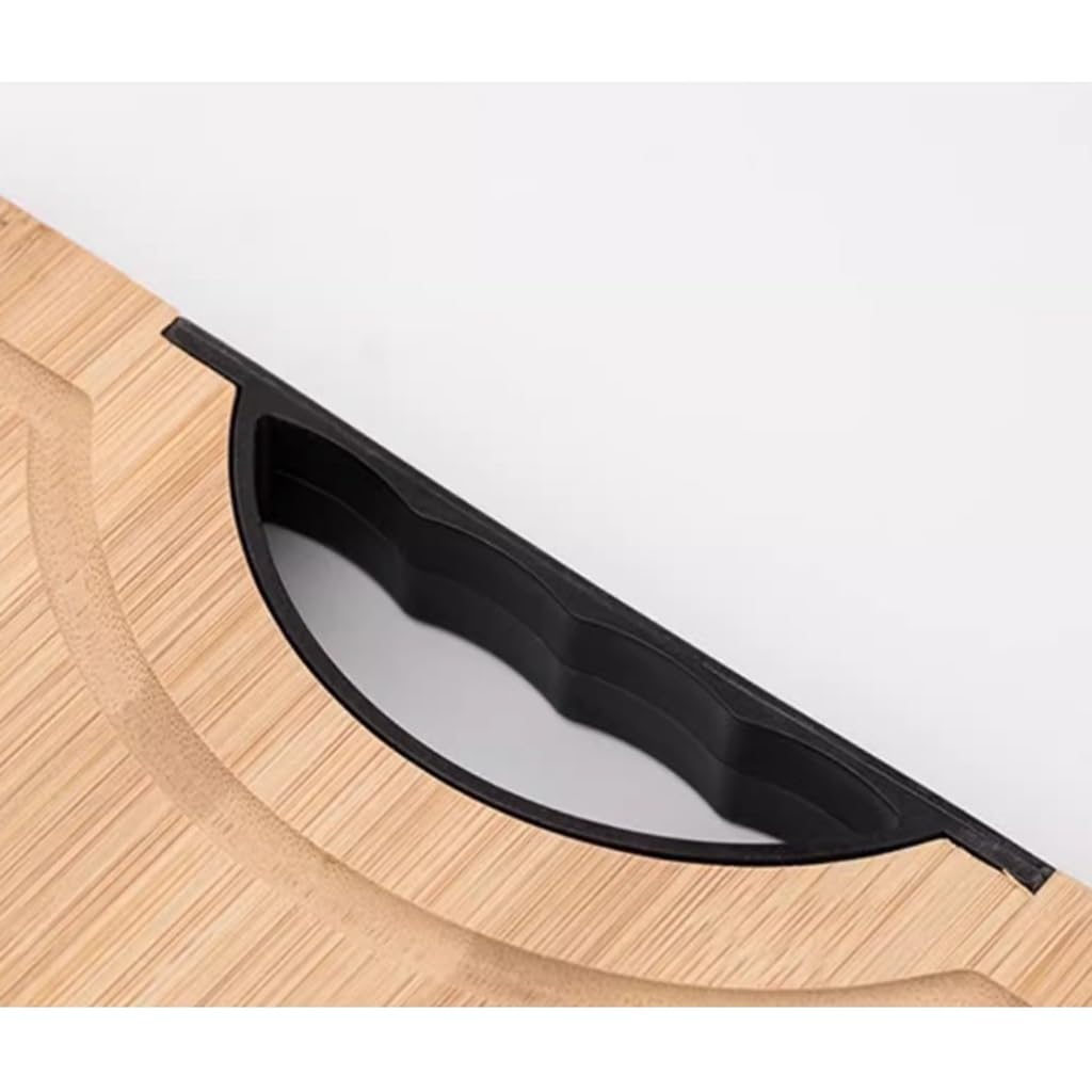 Tagliere, Tagliere in bambù con manico e scanalatura for il succo(31.5cm)