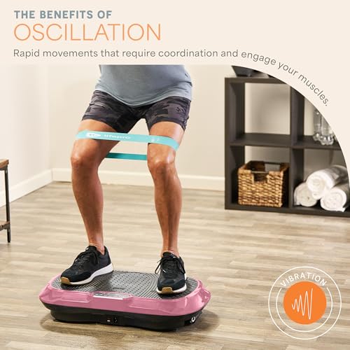 Image of Lifepro Waver Vibration Plate Exercise Machine - High-Intensity Vibration Plate for Lymphatic Drainage - Full-Body Workout Vibrating Platform with Loop Bands - Fitness Equipment for Strength & Toning