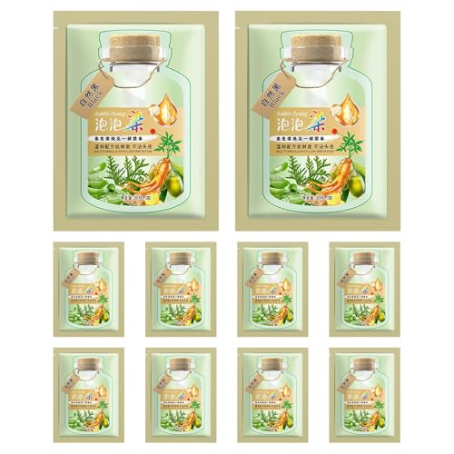 Champú De Tinte Para El Cabello - Champú De Tinte Instantáneo Con Burbujas De Plantas - 10 Unidades De Espuma De Natural Para Cuidado Capilar Con Ingredientes Vegetales, Y Colorante | Par