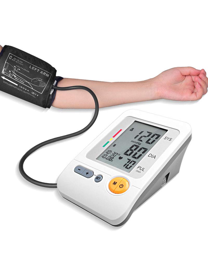 Monitor de presión Arterial del Brazo Superior - Monitor de presión Arterial Digital automático con Bolsa de Almacenamiento - Detector de latidos Irregulares e hipertensión