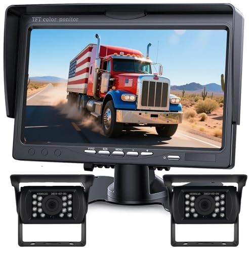 Allruby Backup Camera Monitor Kit7 Hd 1080p Monitorip69 Waterproof Rearview R...