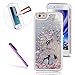 iPhone 6 Plus Quicksand Case, ISADENSER Liquid Quicksand Bling Adorable flowing Floating Moving Shine Glitter Transparent Crystal Hard PC Case For iPhone 6s Plus/iPhone 6 Plus-Girl(Holding Umbrella)