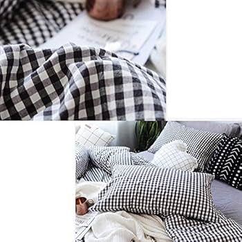 Amazon｜Lucky&Beauty 布団カバー 綿100％ ギンガムチェック柄
