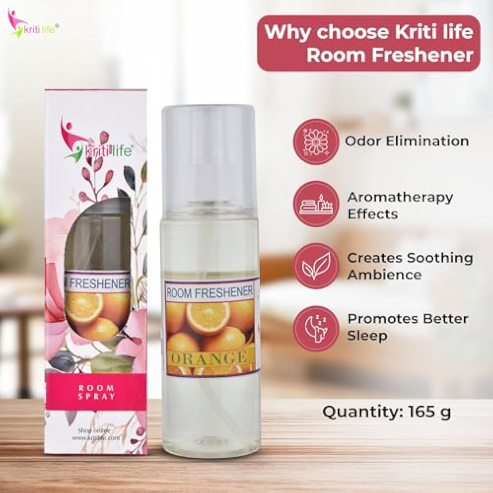 Orange Room Freshener Spray for Home