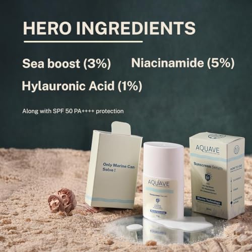 Image of Sunprotect RX Sunscreen Moisturizer SPF 50+ PA++++ for All Skin Types and Age Groups, Infused with SeaBoost, Niacinamide, Hyaluronic Acid, 30 Ml