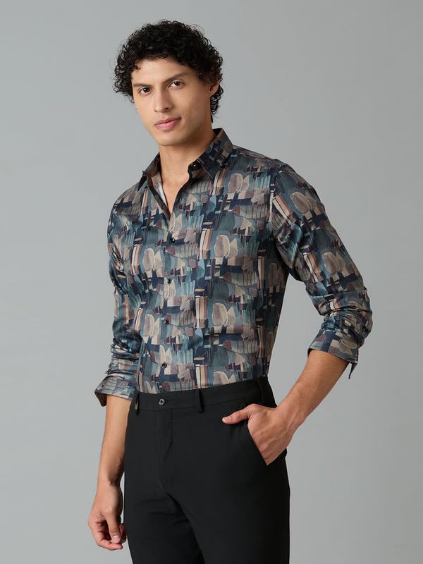 Image of MARK & ALBERT Men's Slim Fit Cotton Formal Shirt