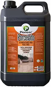 Limpa Porcelanato Desincrustante Pioneer 5L para Pisos Finos Limpeza Pesada Removedor de Sujeiras Encardidas e Rejuntes
