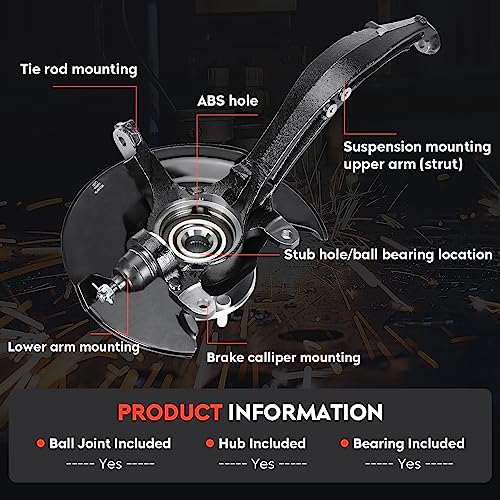 image for Aeagle Front Left Steering Knuckle & Wheel Bearing Hub Assembly for Ho