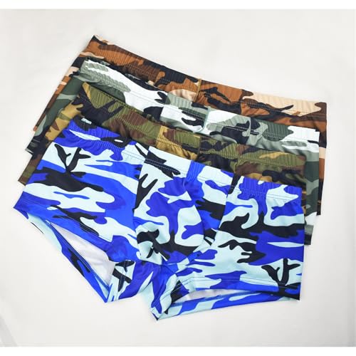 Mens Camo Underwear Briefs Sexy Boxer Briefs with Pouch Tactical Underpants Quick Dry Thin Shorts Breathable Casual2