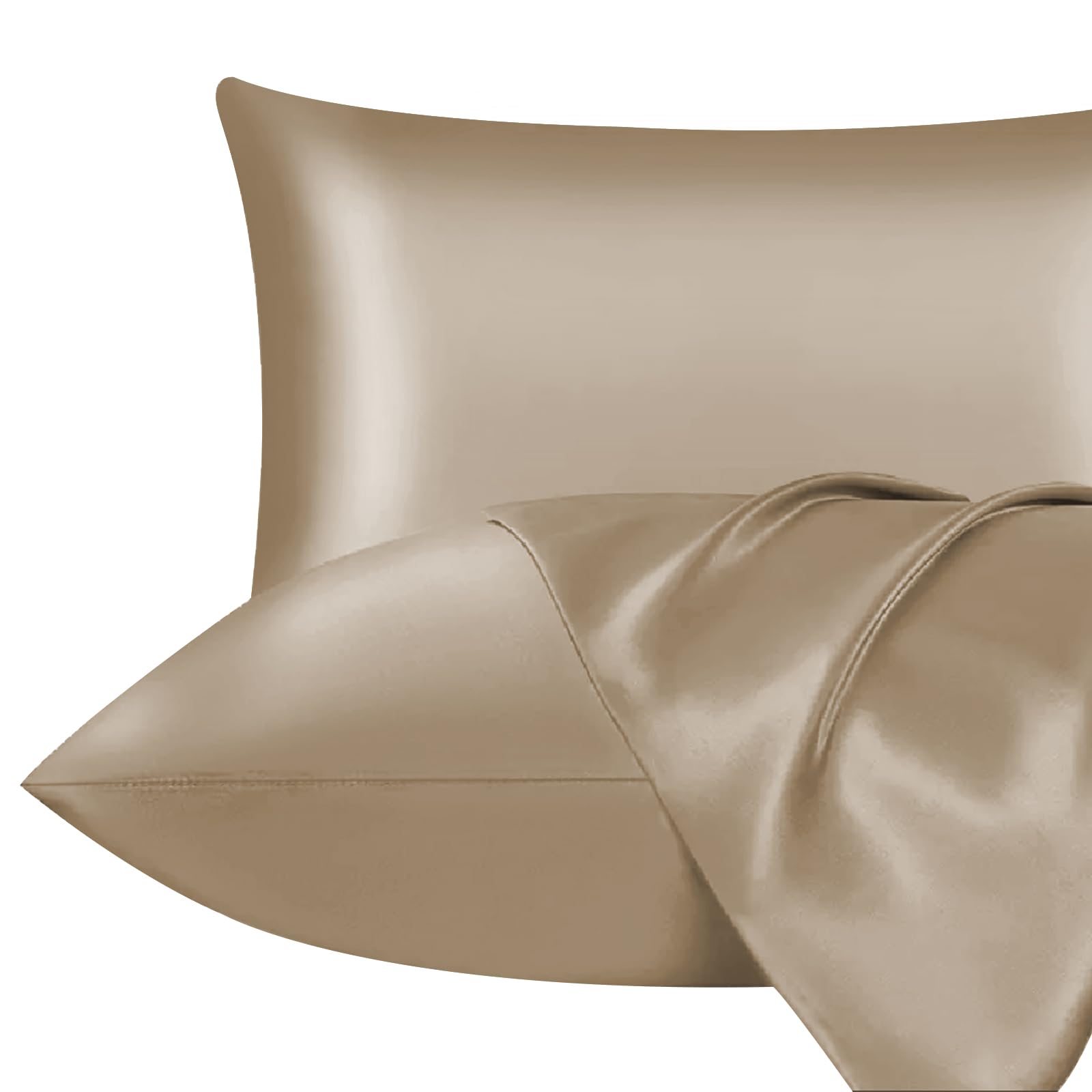 Lazzaro Satin Silk Pillowcases for Hair and Skin, Hypoallergenic Silk Pillow Cases 2 Pack with Envelope Closure - Image 2