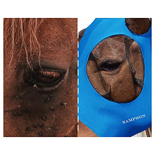 Sampson Horse Fly Mask,Fly Masks For Horses With Ears, Comfortable&Elasticity Lycra Fly Mask #TOP6