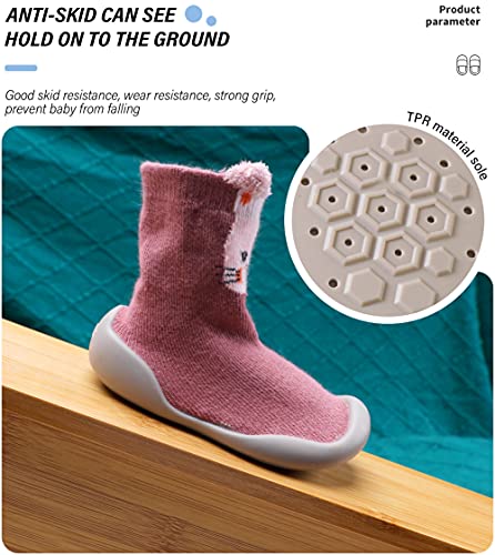 SeeyAN Baby Shoes First Walking Shoes Toddler Boys Girls Non Slip Rubber Sole Cartoon Slippers For Infant Indoor Baby Sock Shoes