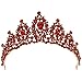 Produktbild Comyglog Rot Festumzug Hochzeit Kristall Tiaras und Kronen Braut Strass Tiaras Kronen Haarschmuck Frauen Maedchen Haarband
