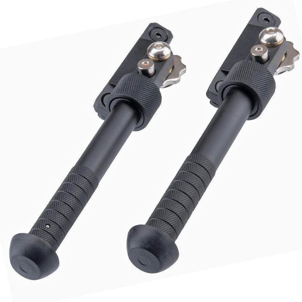 Tactical MLOK Zweibein 6,5 bis 9 Zoll Verstellbares Klapp-Zweibein für Outdoor-Jagd und Schießen Befestigung an M-Schiene (Schwarz)