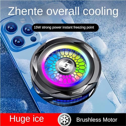 Image of Styleoxx SL-25 Magnetic Mobile Cooler, Semiconductor Technology Phone Cooler RGB Lights, Instant Gaming Semiconductor Cooling for Android /Tablet /Pad