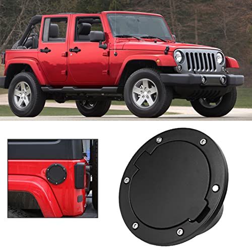 Bouchon de réservoir carburant ABS noir accessoire auto pour JK de 2007 à 2017 - 3