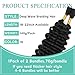 Boho Hair for Braiding Mix Synthetic Human Braiding Hair, 22 Inch Deep Wave Bundles Boho Braids, 2 Bundles Packs Bulk Curly Bohemian Hair Extensions (1B, 22 Inch)