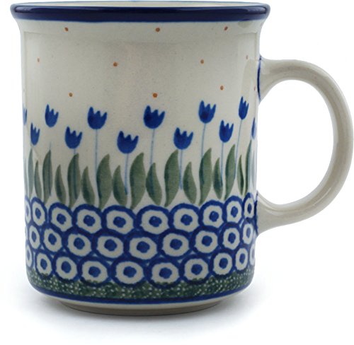 Polish Pottery Coffee Tea Mug 10 oz (Water Tulip)