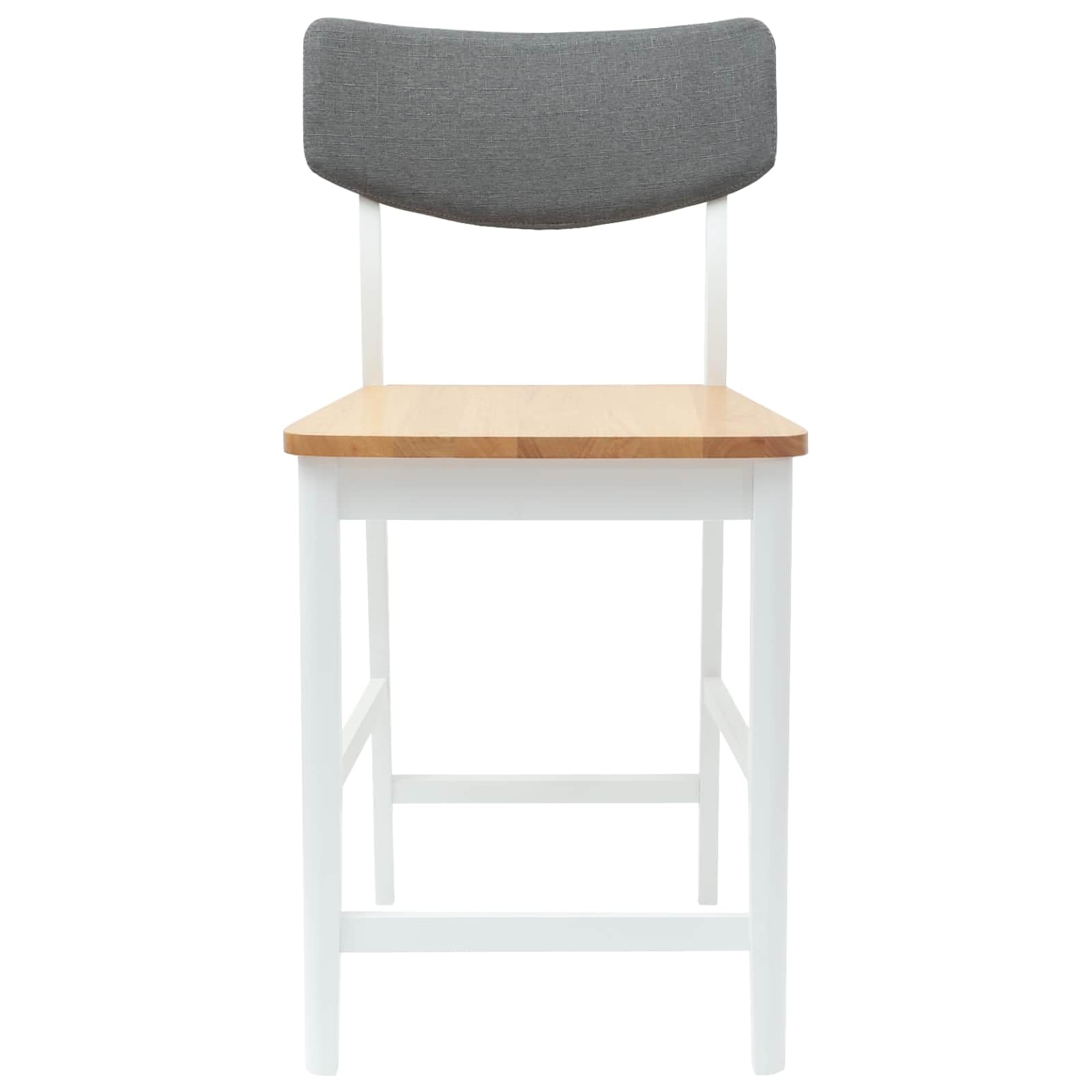 Esszimmerstühle 2er Set Weiß 48 x 49 x 95 cm Massives Gummiholz | Ergonomisch geformter Sitz, quadratische Beine, pflegeleicht mit feuchtem Tuch, nur für Innenräume