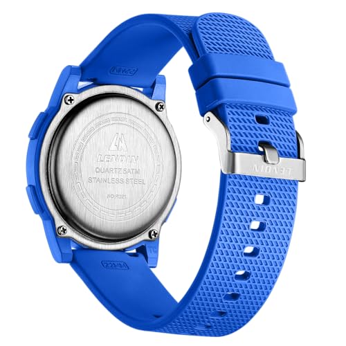 Image of HANPOSH Mens Digital Watch Ultra Thin Minimalist Sports Waterproof Outdoor LED Screen Large Face Wrist Watches for Men with Back Light Alarm Date Stopwatch