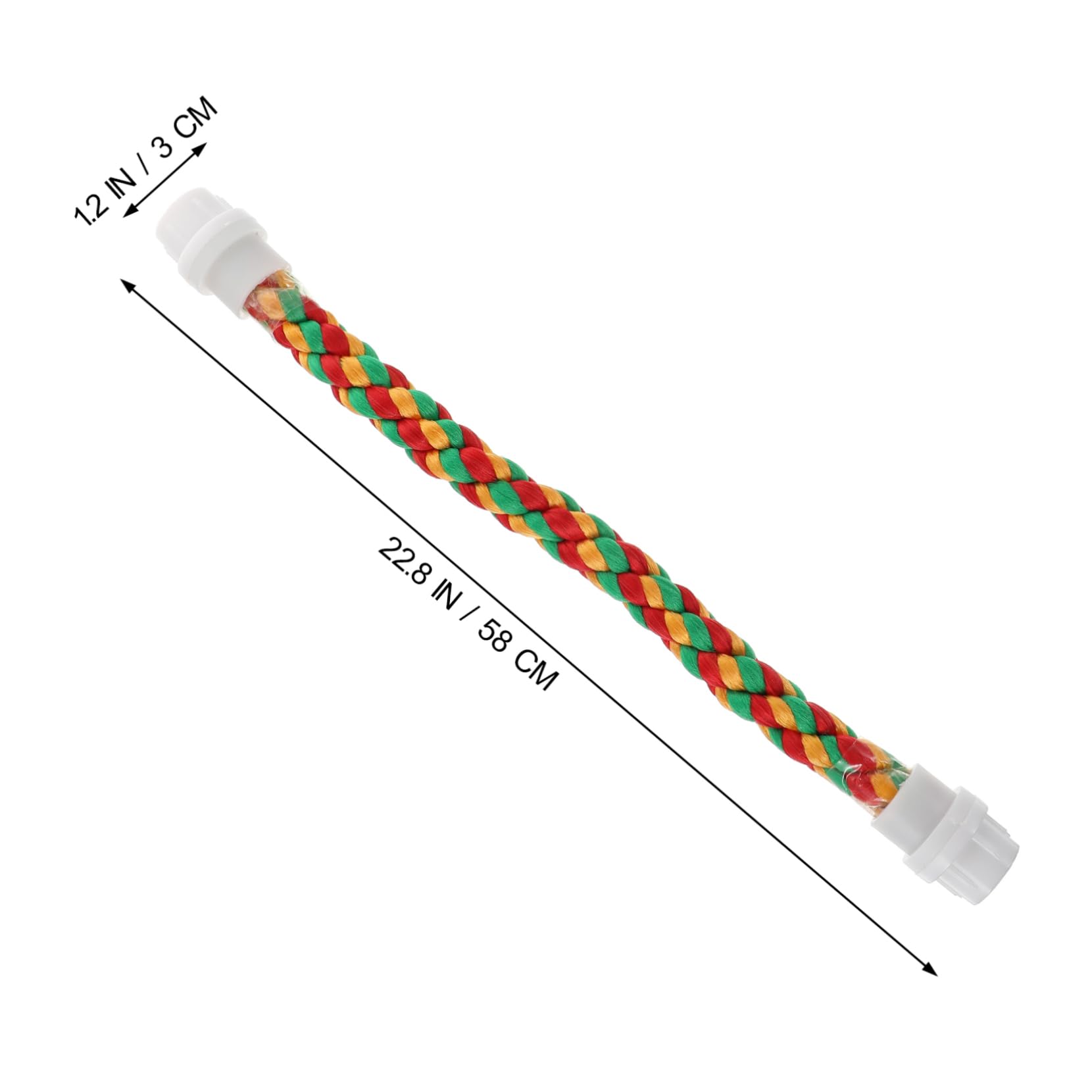 Abaodam 2 PCS Bird Rope Perch Flexible Chewing Climbing for Parrots Sturdy Paw Grinding Stand for Birds Multi Purpose