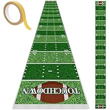 Football Floor Runner,118" Long Football Field Aisle Runner,Touchdown Football Runner Floor for Super Bowl Game Day Party Decoration Supplies Green