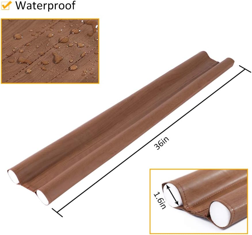 TORRAMI Tope Para Puerta De 91,4 Cm, Aislamiento Bajo La Parte Inferior Del Ruido, Tapón De Aire De 1 Kg, A Prueba De Sonido Para Puertas Y Ventanas, Rectángulo Azul