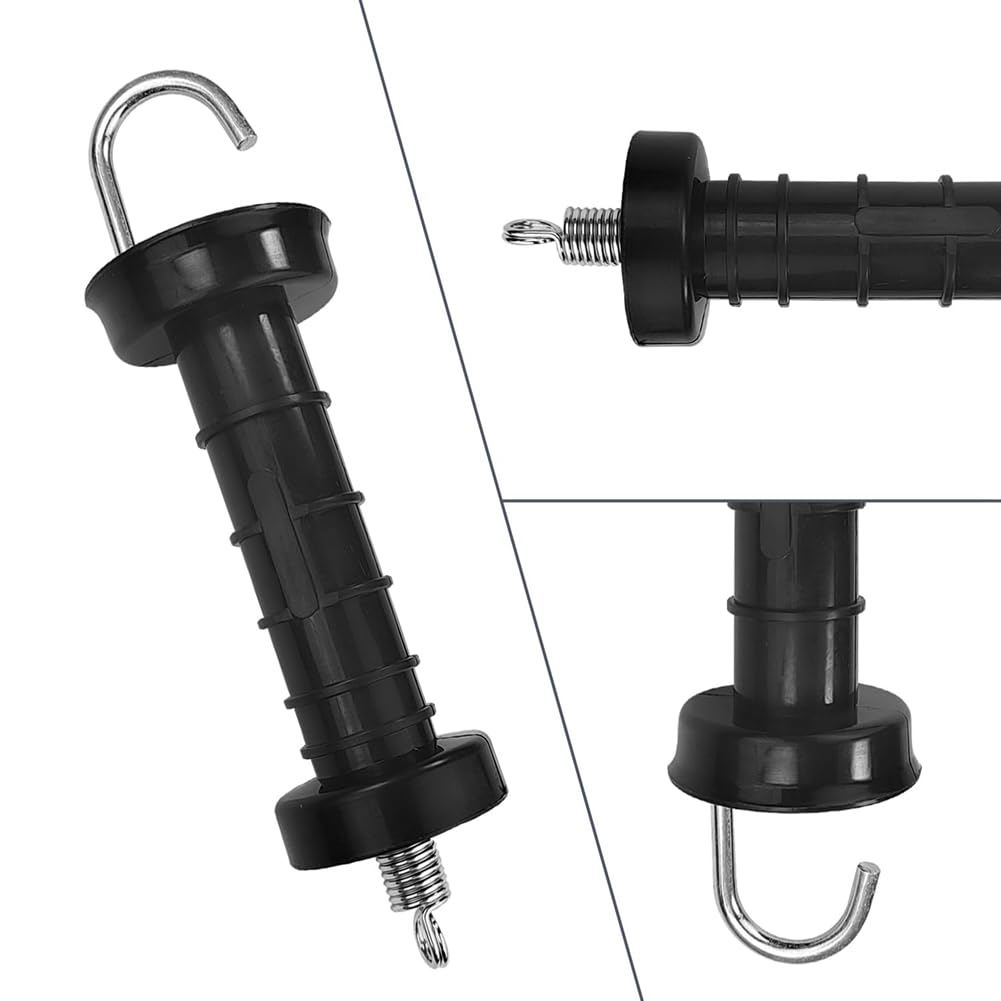 Manija de Puerta de 10 Piezas para Cerca EléCtrica, TensióN de Resorte Aislado, Accesorios de Repuesto para Cercas, para Puertas de Pasto