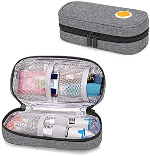 CURMIO Insulated Epipen Carrying Case for Adult and Kid, Portable Medicine Supplies Bag