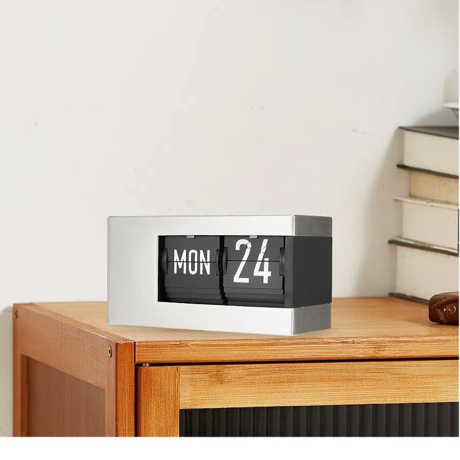 Amazon.com: Itigoitie Calendar Flip Clock,Intelligent Perpetual
