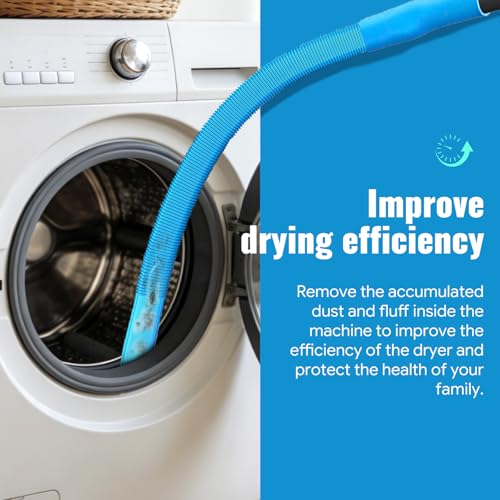 Image of Dryer Lint Vacuum Attachment Compatible with Cordless Vacuum Cleaner, Flexible Dryer Vent Cleaner Kit Lint Dryer Lint Brush and Vacuum Hose Attachment with Universal Connector, Quickly Lint Remover