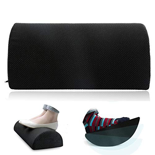 Office Desk Foot Rest Cushion, Foot Rest Under Desk and Soft Yet Firm Memory Foam Foot Pillow with Micro Beads Massage Surface and Non-Slip, Memory Comfy Cushionfor Home,Office,School,Best Gift