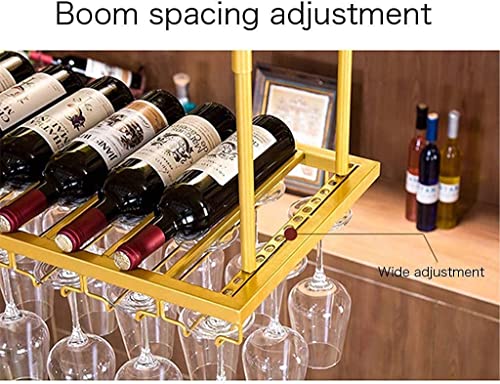 Casier à vin suspendu doré pour optimiser l'espace et ranger les verres - 6