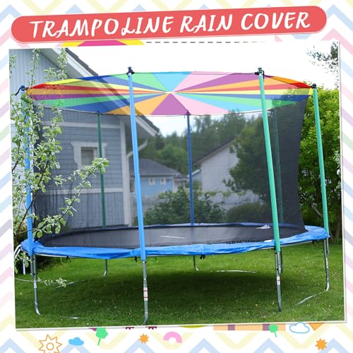 Arrowbash 35 Feet Play Parachute, Large Rainbow Parachute with Handles Parachute Multicolored Toy Tent Cooperative Play Group Play Games for Indoor Outdoor Playground Activities