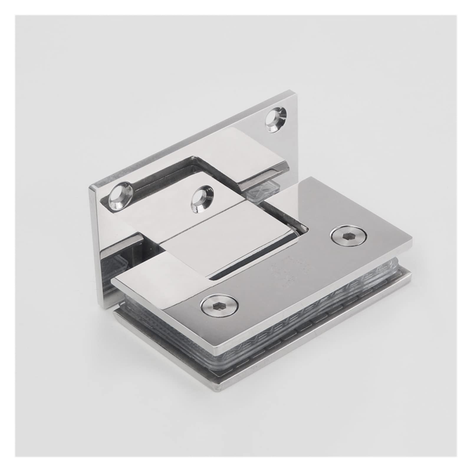 Cerradas de puertas de vidrio Bisagras for mamparas de ducha, herrajes for mamparas de ducha, bisagras for puertas de vidrio for baños, acero inoxidable 304, montaje en pared, clip de fijación for duc