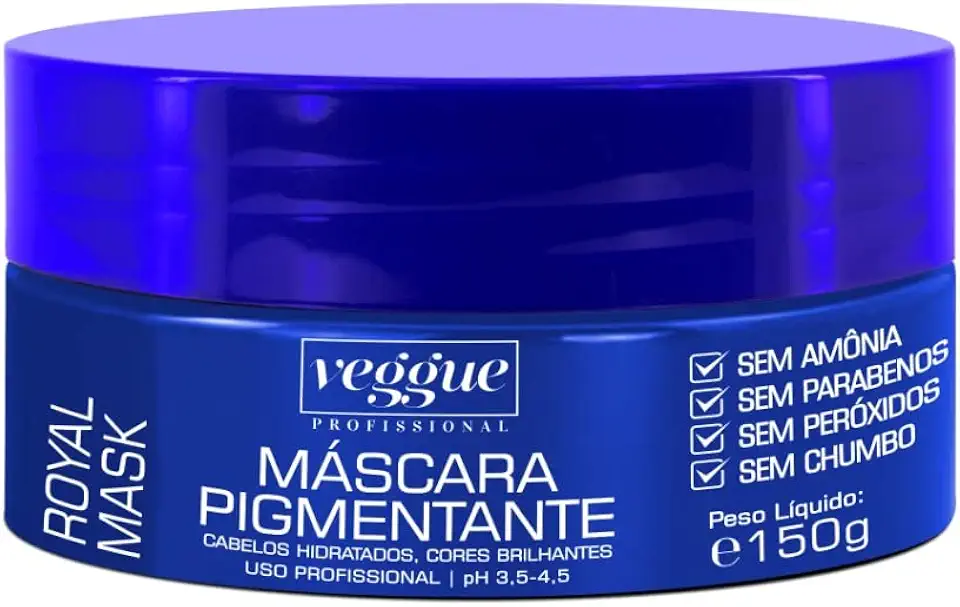 Máscara Capilar Pigmentante Azul Royal Veggue 150g