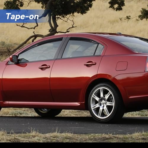 Image of Window Visors Rain Guards for 2004-2012 Mitsubishi Galant, Out-Channel Window Vent Wind Deflectors Visors Shades for 04-12 Mitsubishi Galant