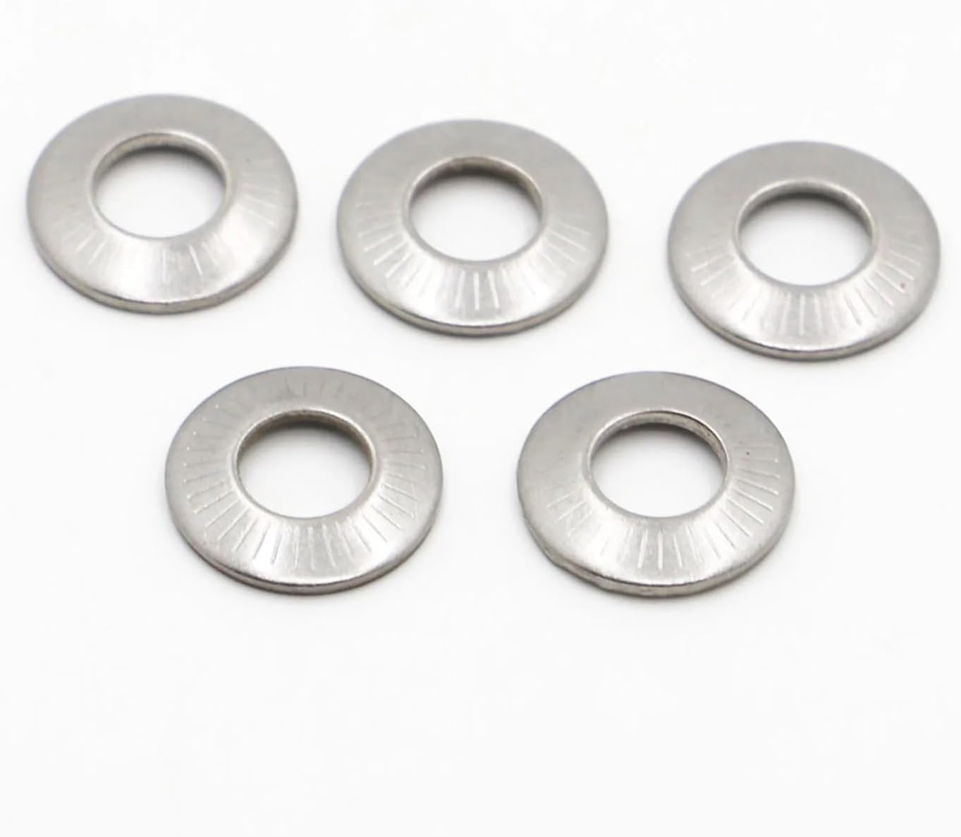 Locking Washer,Lock Washers,Cone Washer,2/5/10/20pcs 304 Stainless Steel Disc Spring Serrated Lock Washer Conical Knurled Elastic Gasket M3 M4 M5 M6 M8 M10 M12 M16(M5 20pcs)