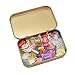 8 Piezas Latas Pequeñas Rectangulares de Metal con Latas de Bisagras, Mini...