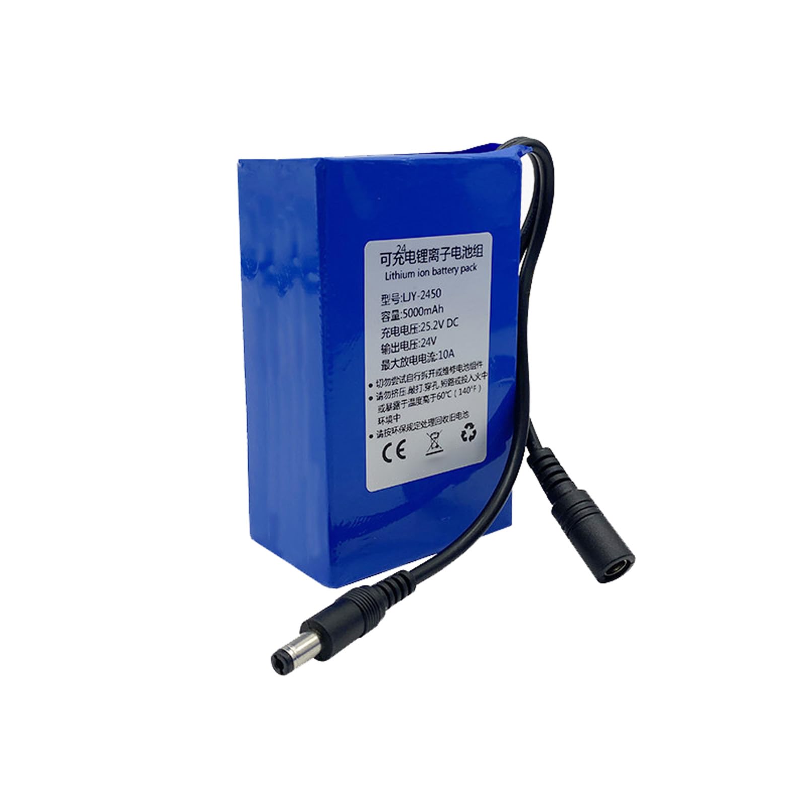 Batería Recargable 24V CC batería polímero Litio portátil 5000mAh-45000mAh 25,2V para Juguetes eléctricos, iluminación Exterior, Tiras LED, batería de Repuesto,24v5000mah