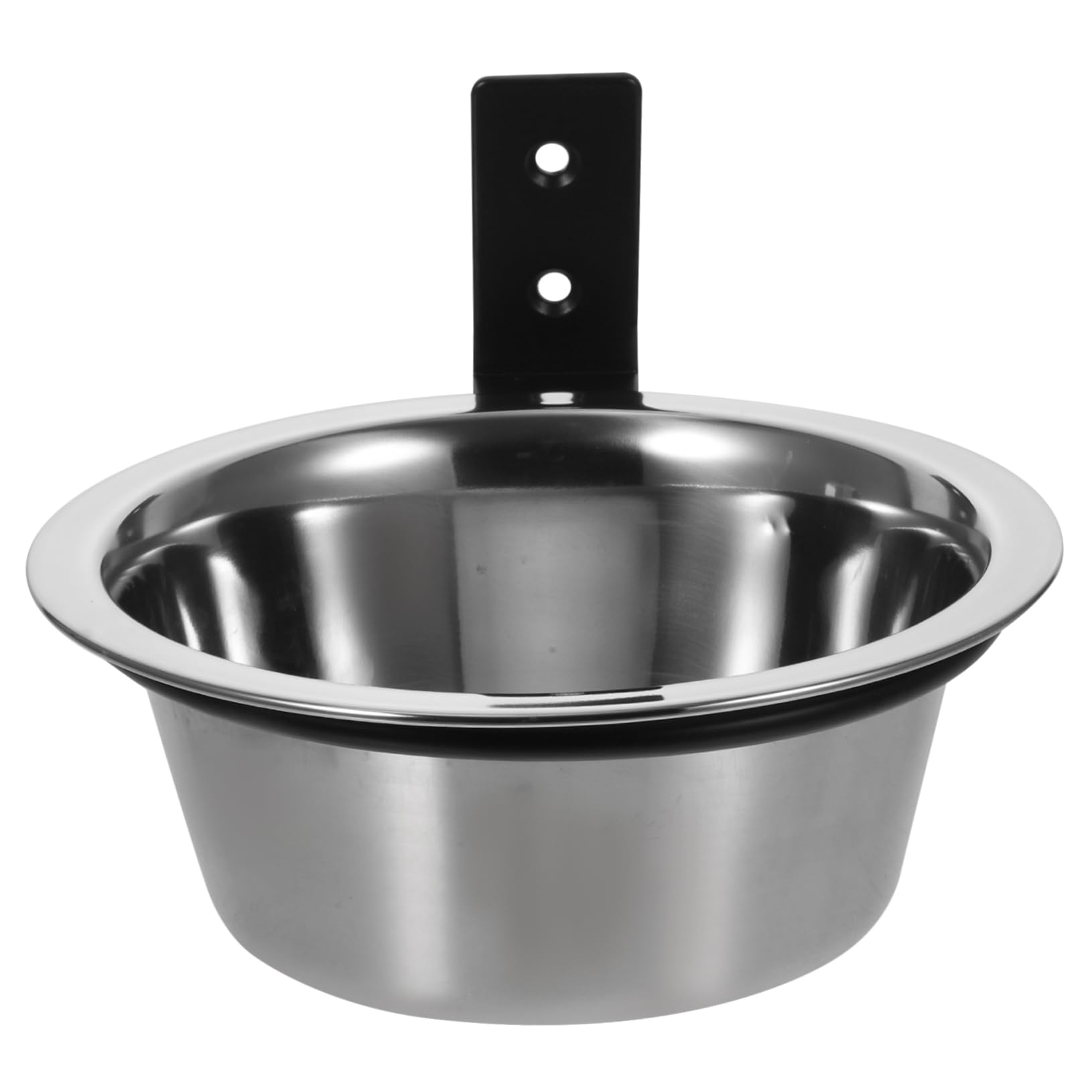 ibasenice Smooth Surface Easy Clean Elevated Dog Cat Bowl Large Capacity Stainless Steel Bowl for Comfortable Feeding