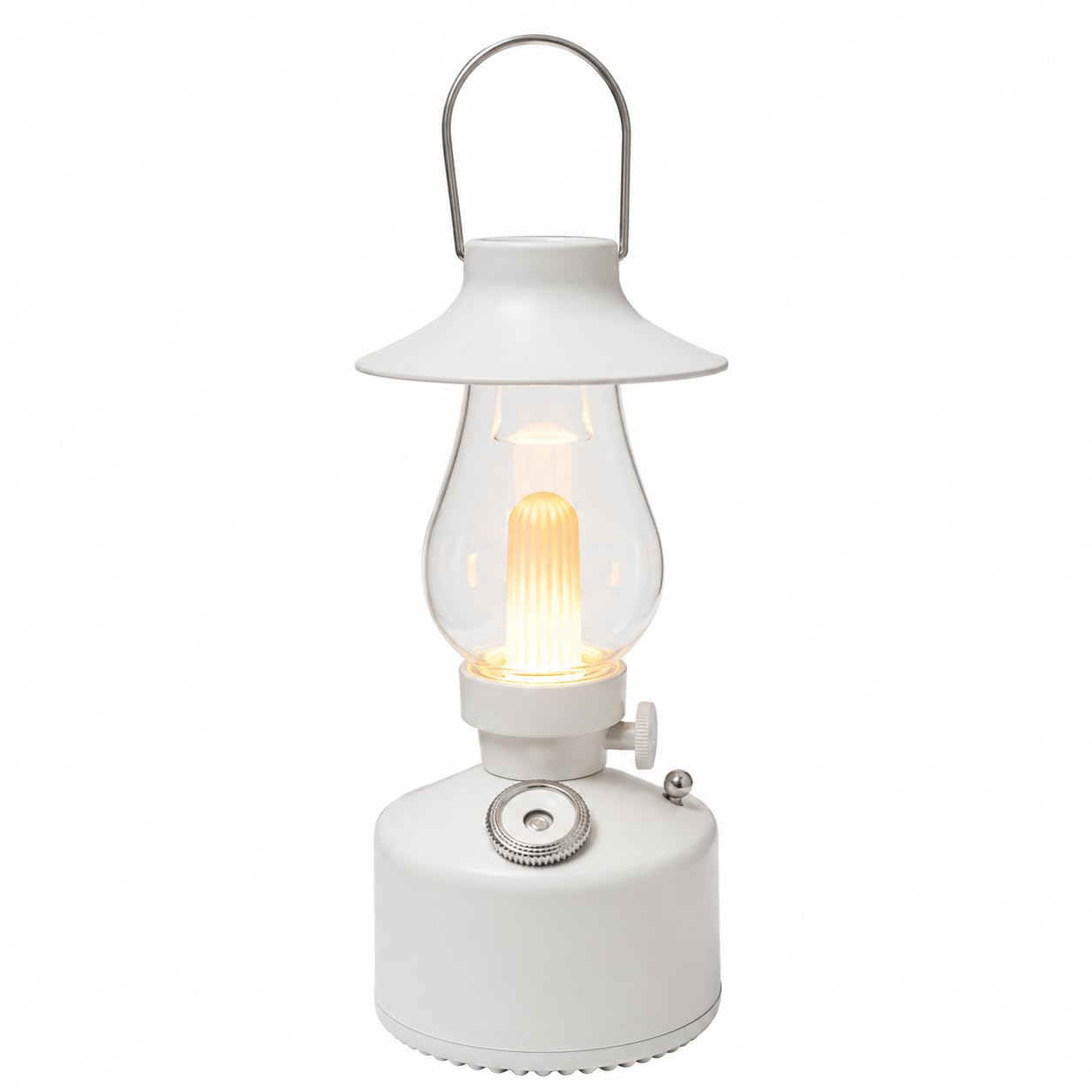 Retro Lantern Ultrasonic Cool Mist Humidifier with Warm Flame Night Light, Aroma Diffuser, Adjustable Mist Control and Portable Handle for Bedroom, Office & Home White-image-17