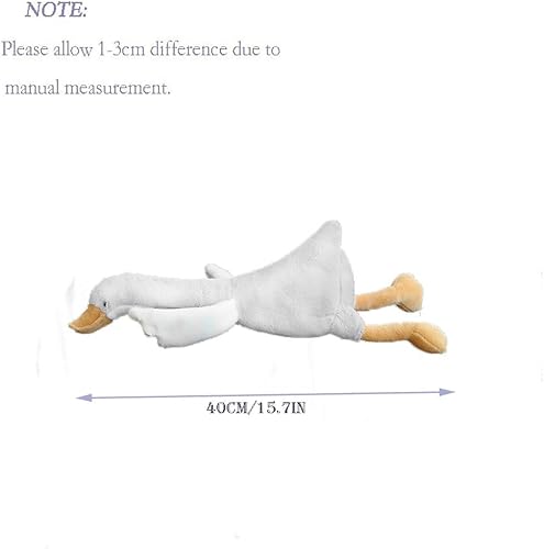 Miniatura 6 de CHELEI2019 Peluche de cisne de 15.7 pulgadas, peluche de ganso blanco, regalo para niños