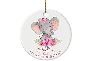 Personalized Baby's First Christmas Ornament 2024 for Baby Girls