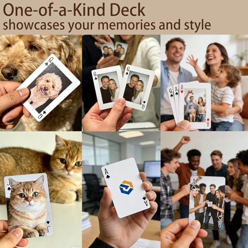 Naipes personalizados de póker con foto y texto miniatura 5